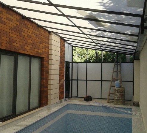 اجرای سقف شیبدار استخر