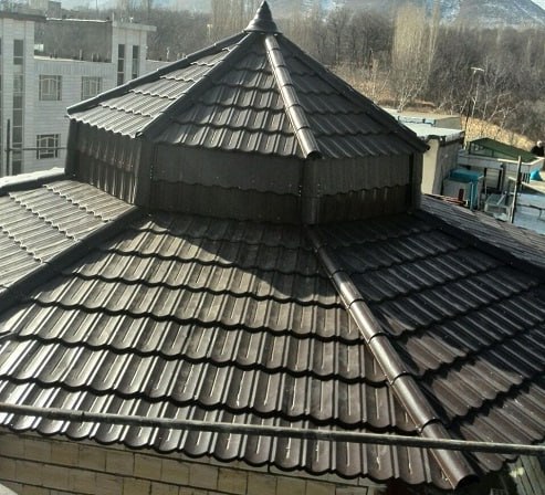 اجرای سقف شیبدار ورق پرچین