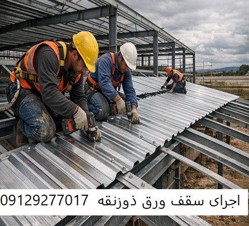 اجرای سقف ورق ذوزنقه